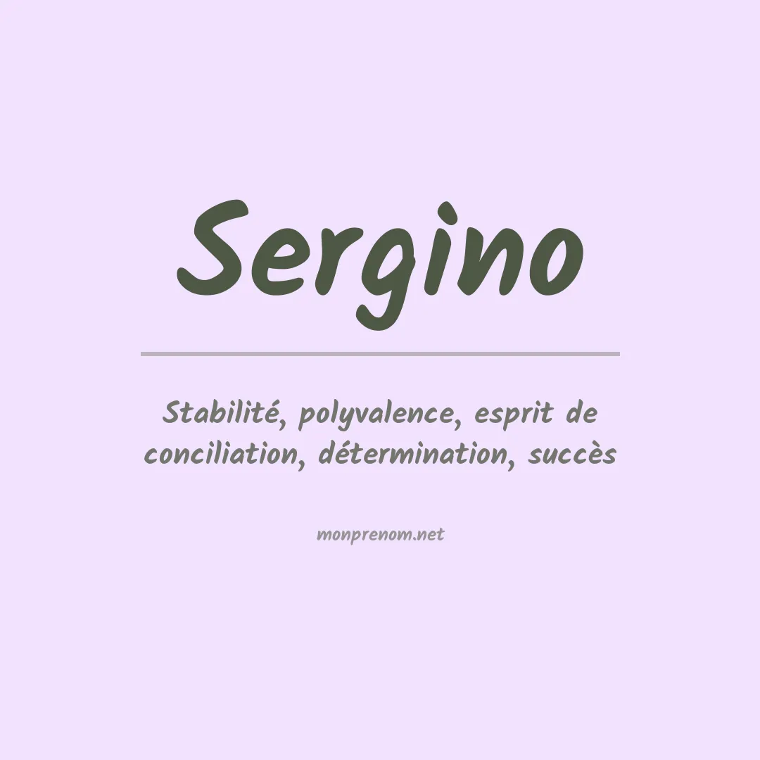 Prénom Sergino