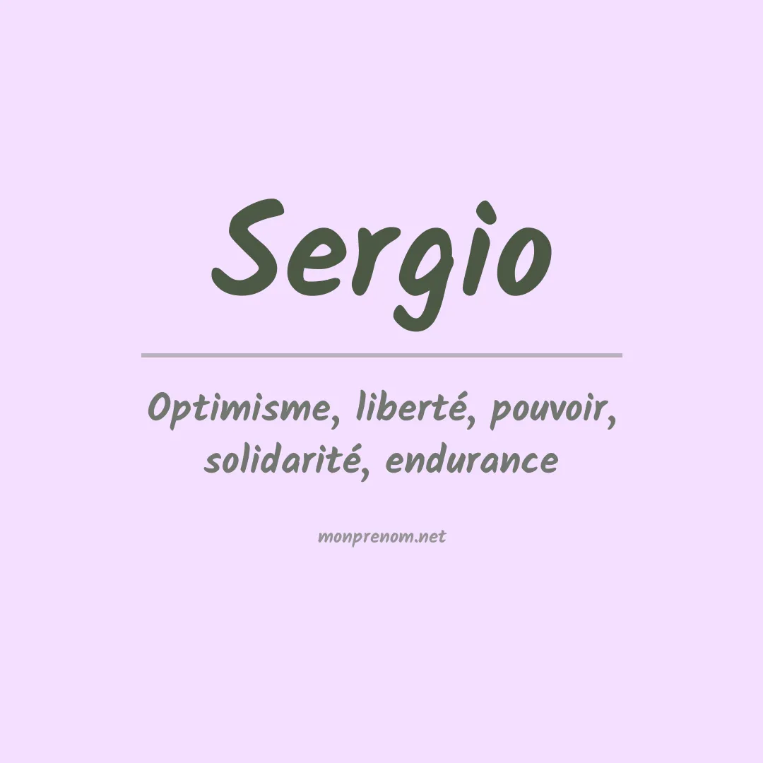 Prénom Sergio