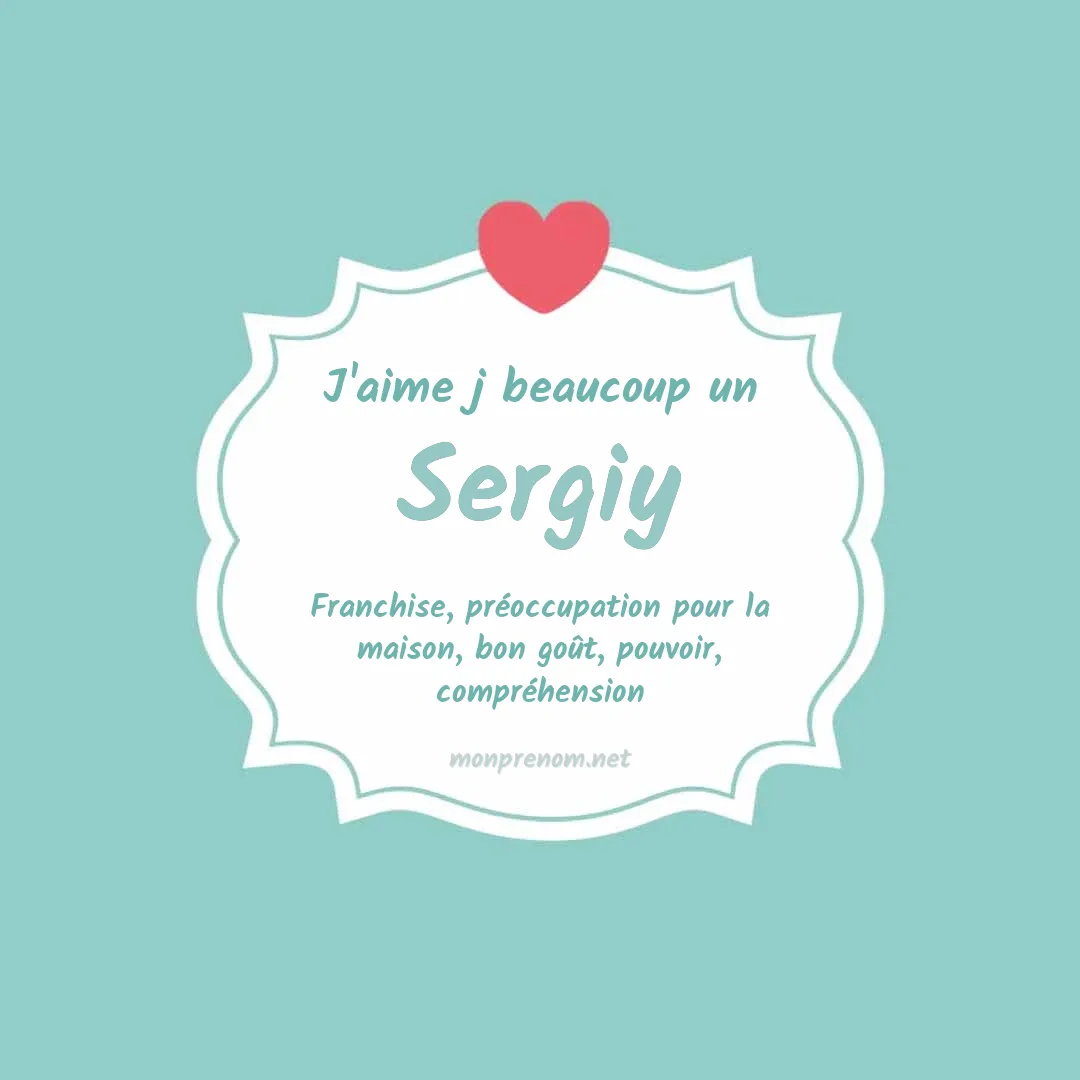 J'aime beaucoup Sergiy