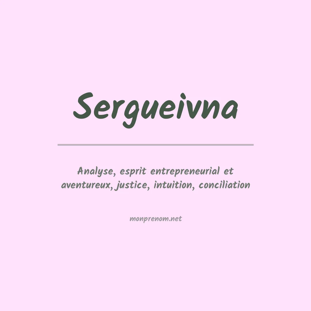 Prénom Sergueivna