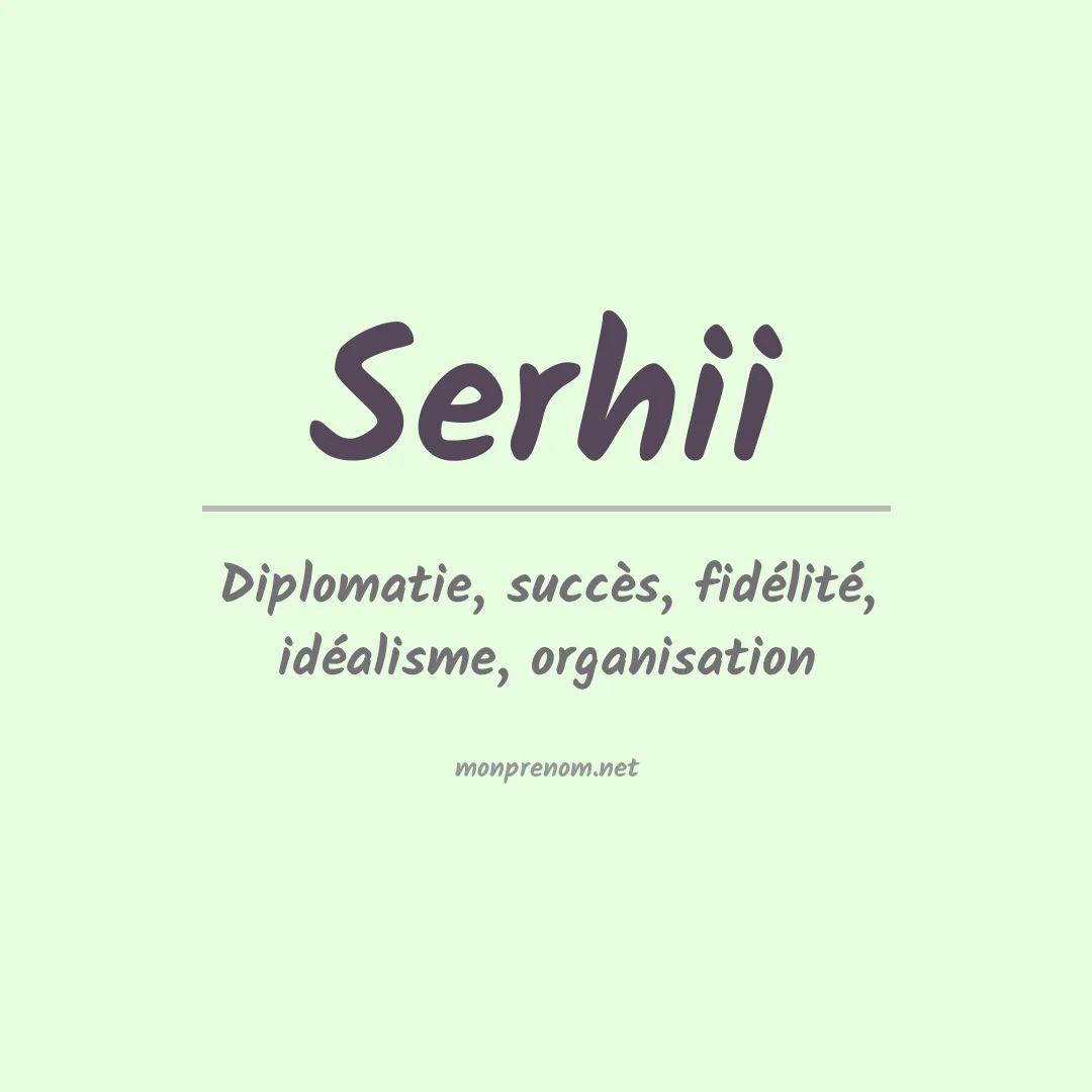 Signification du prénom Serhii