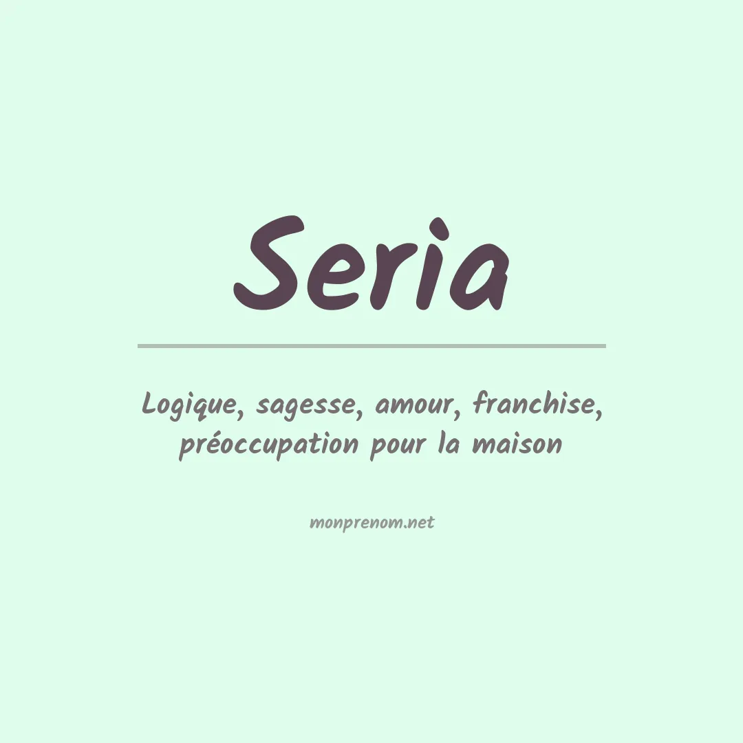 Prénom Seria