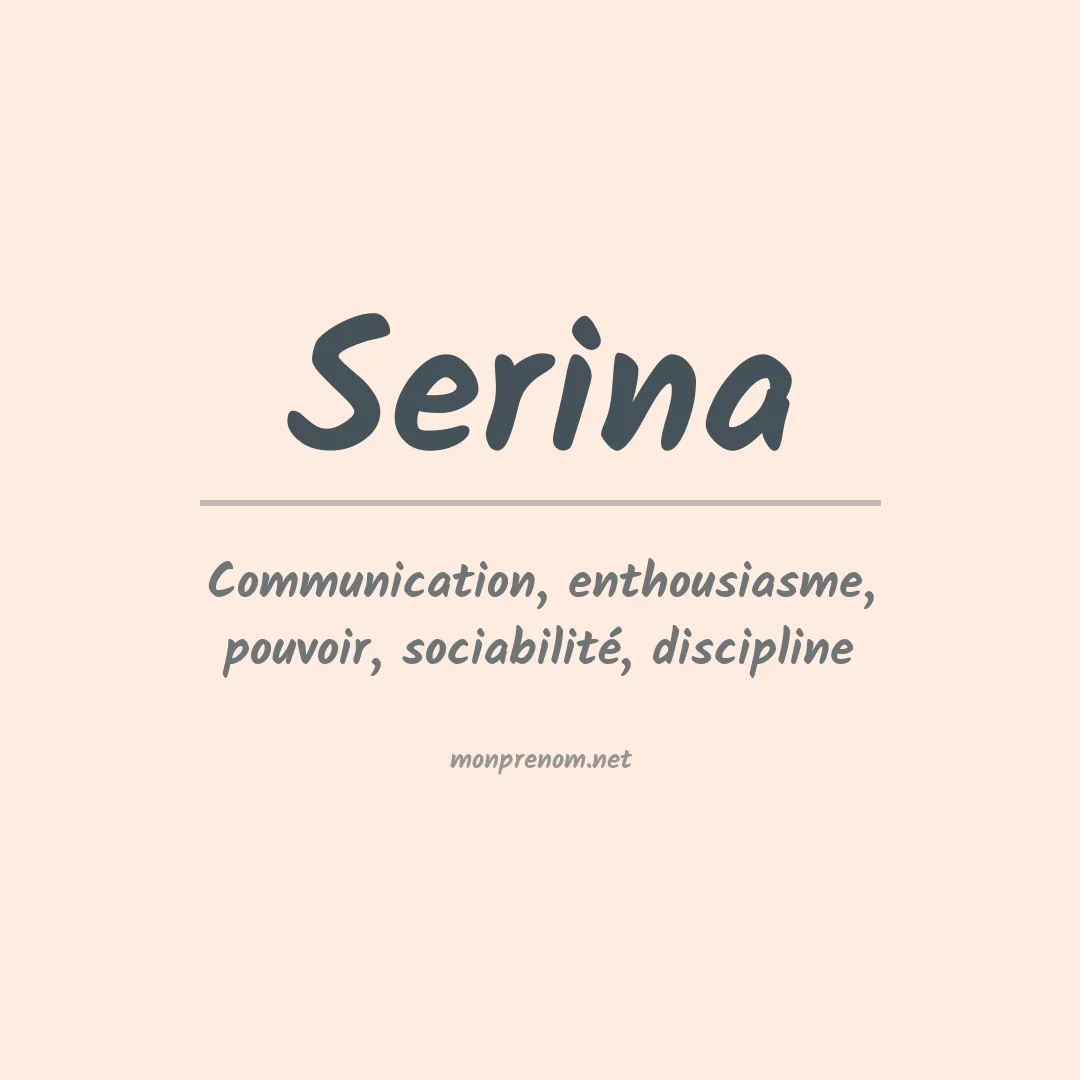 Signification du prénom Serina