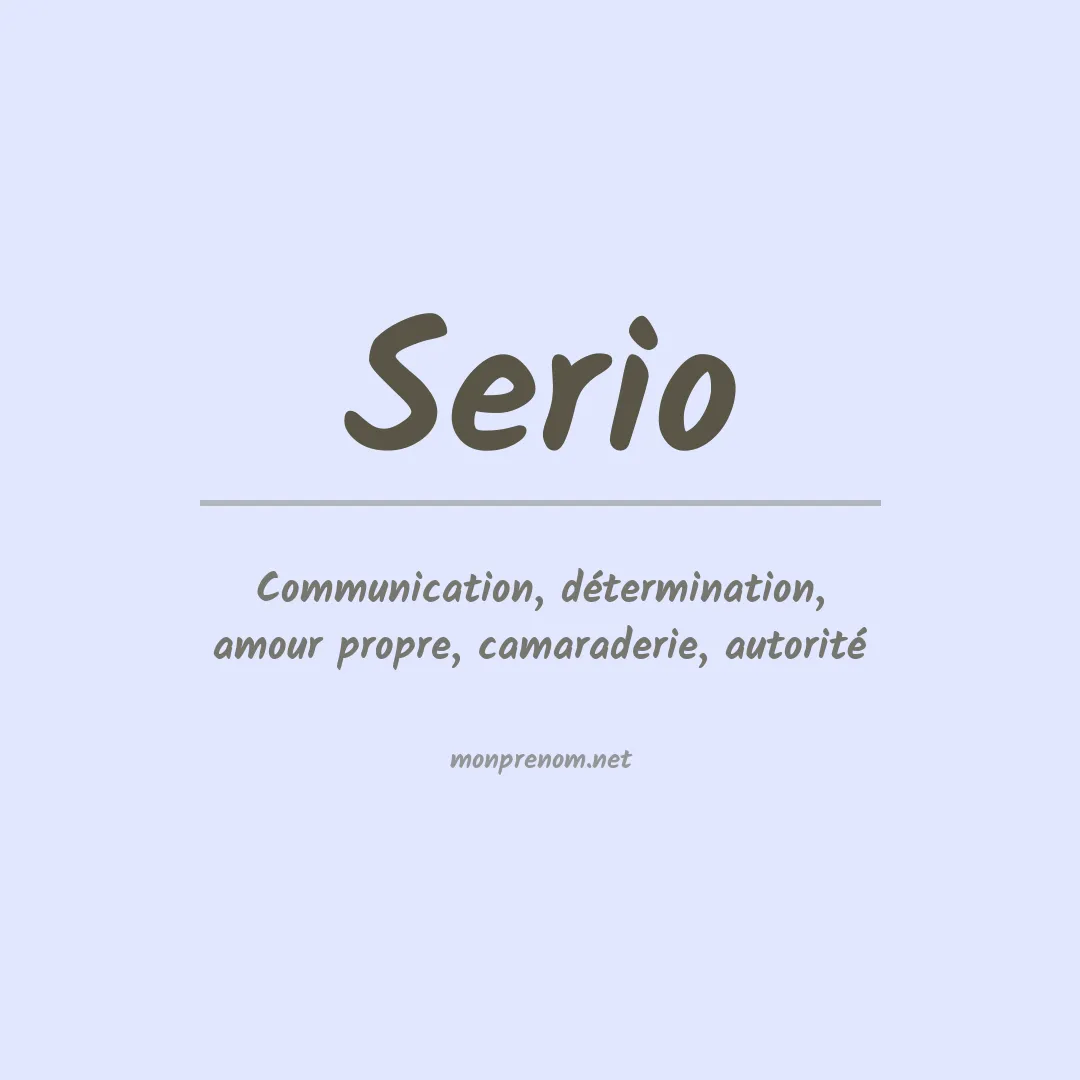 Prénom Serio