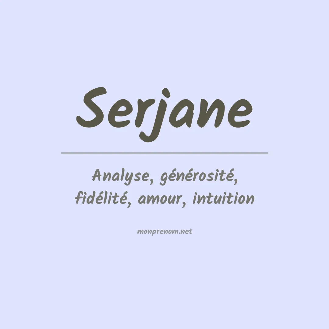 Prénom Serjane