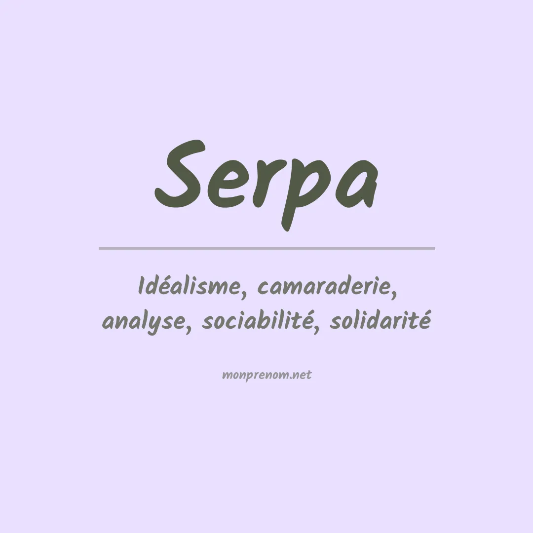 Prénom Serpa