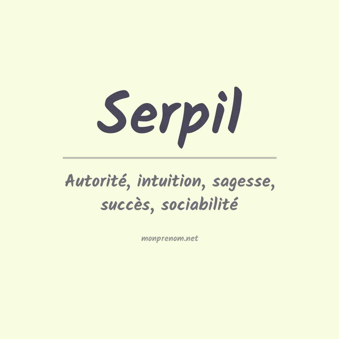 Signification du prénom Serpil