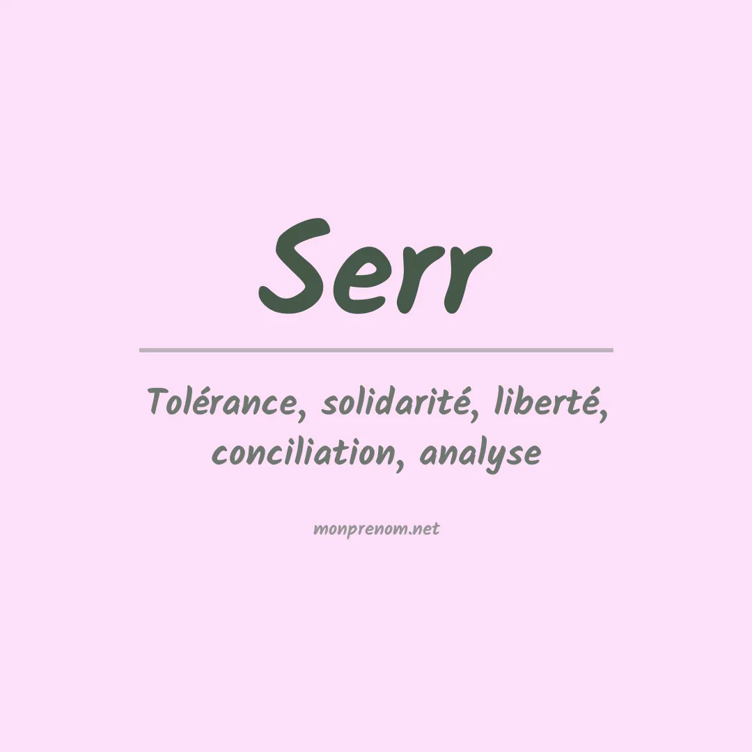 Prénom Serr