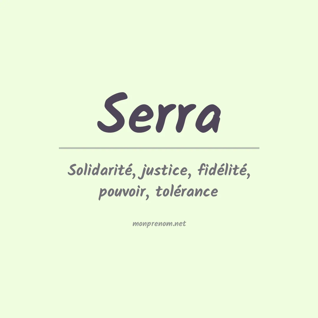 Prénom Serra