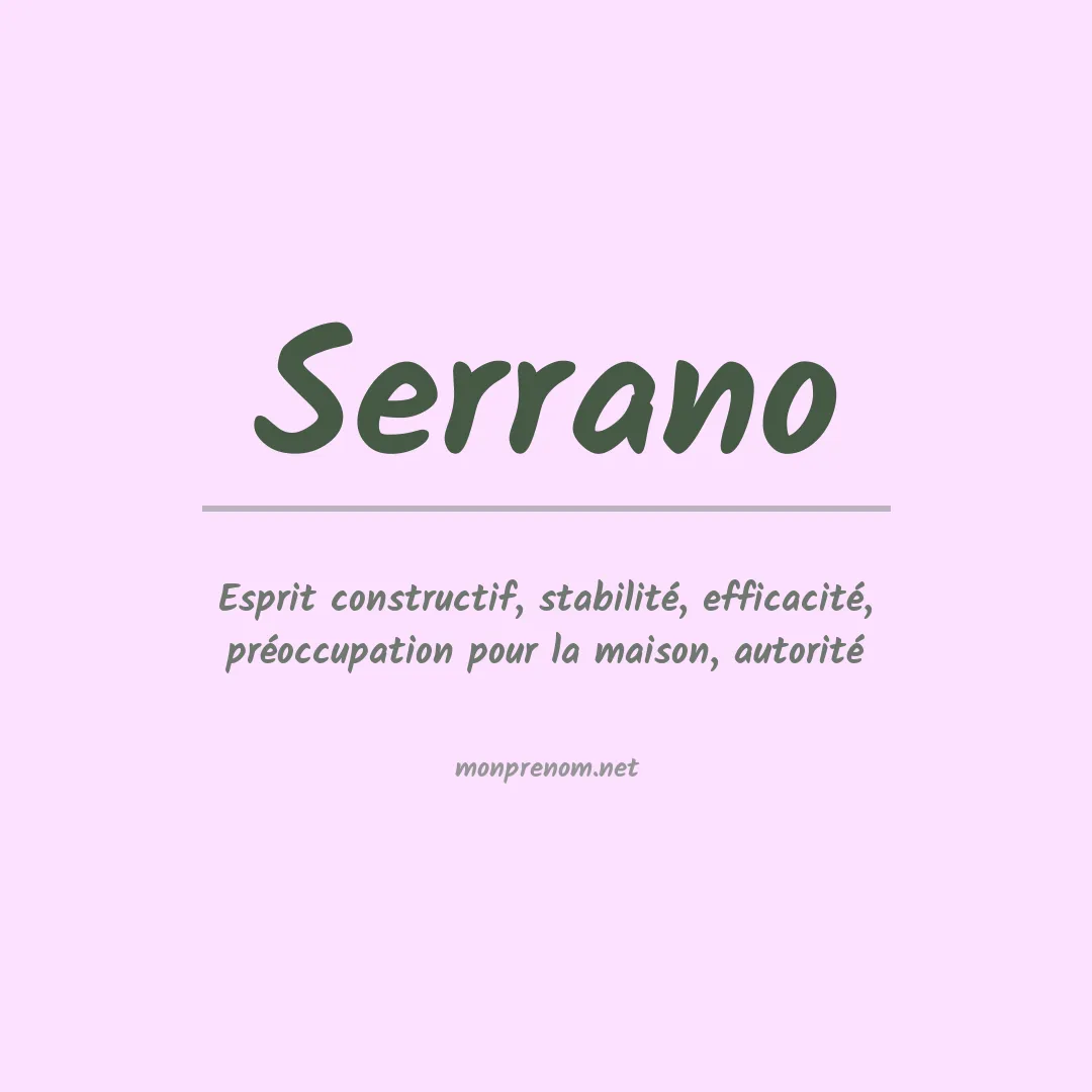 Prénom Serrano