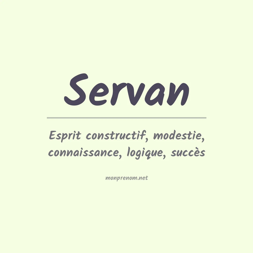 Signification du prénom Servan