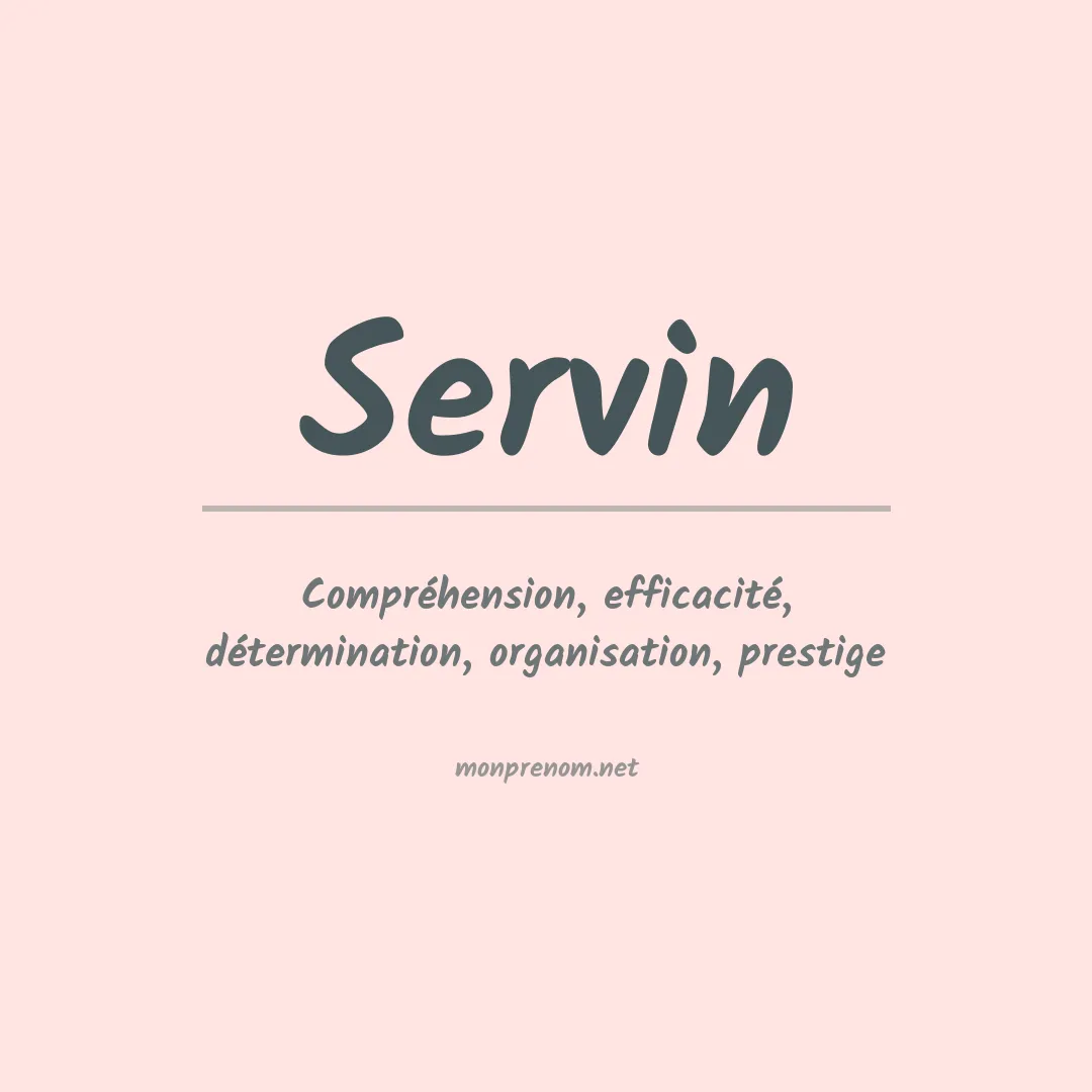 Prénom Servin