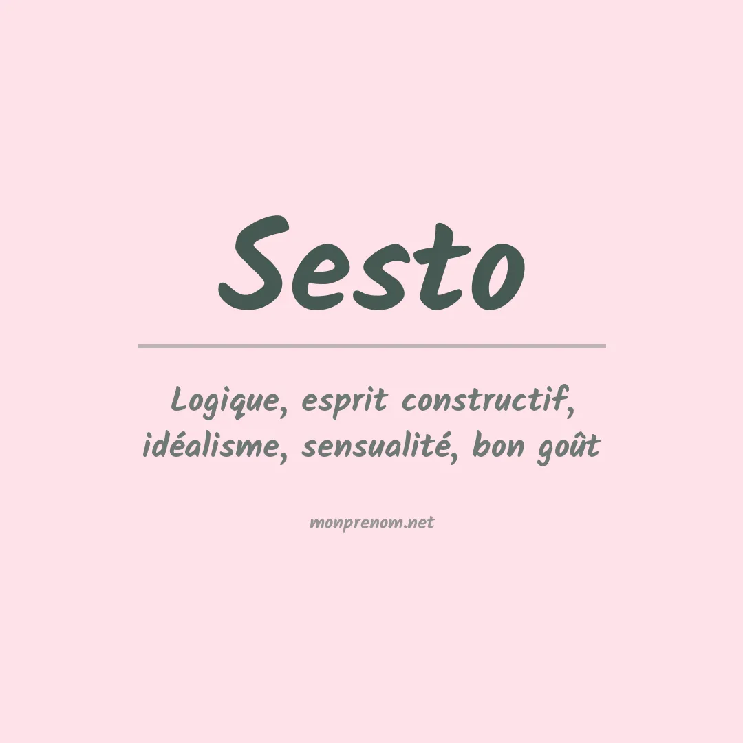 Prénom Sesto