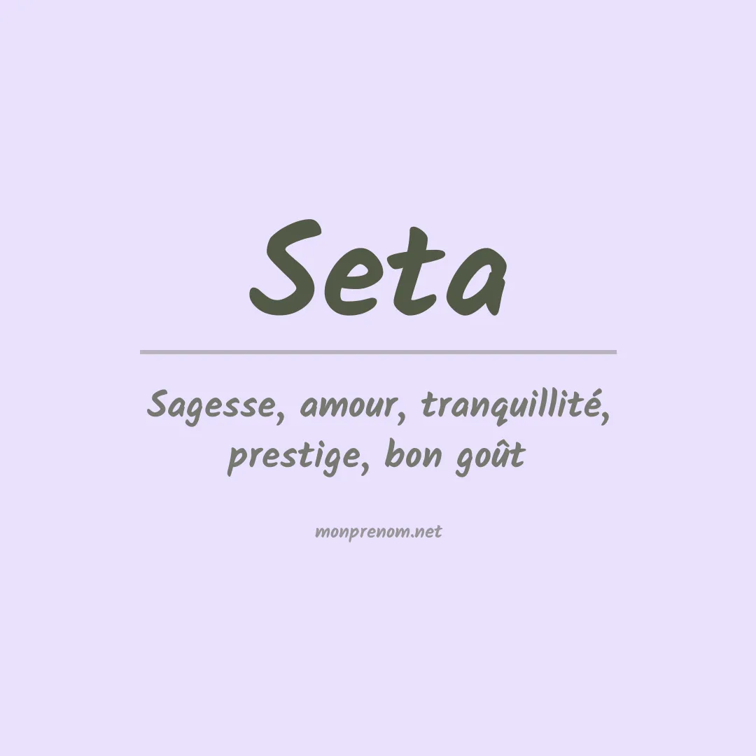 Prénom Seta
