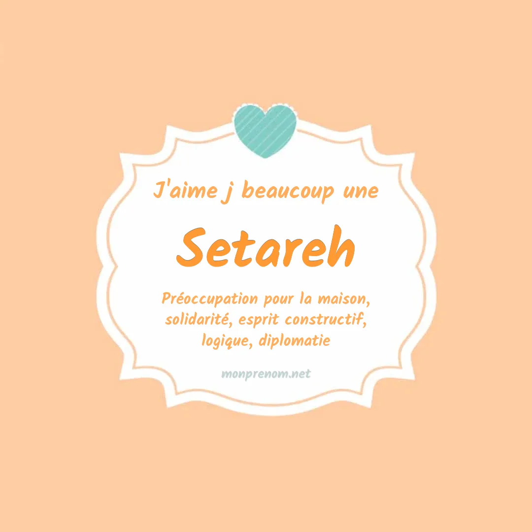 J'aime beaucoup Setareh