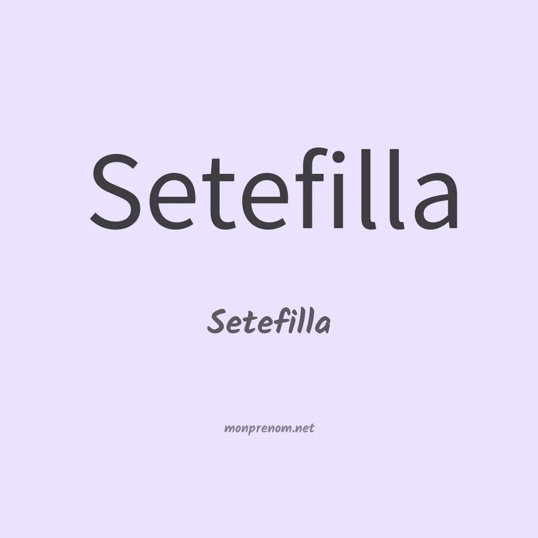 Setefilla en chinois