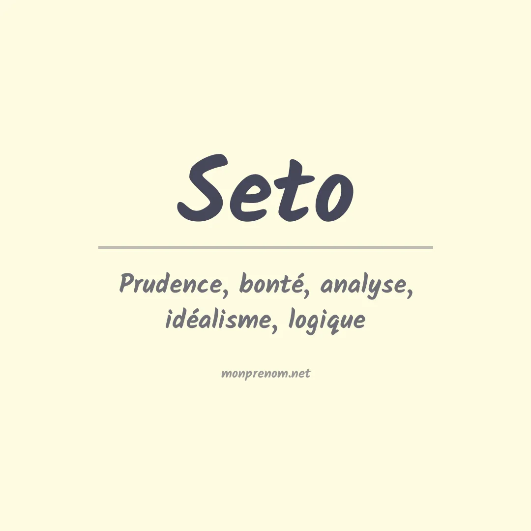 Prénom Seto