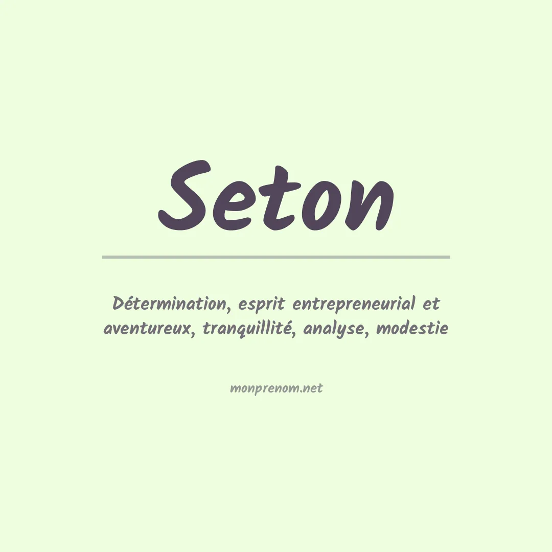 Prénom Seton