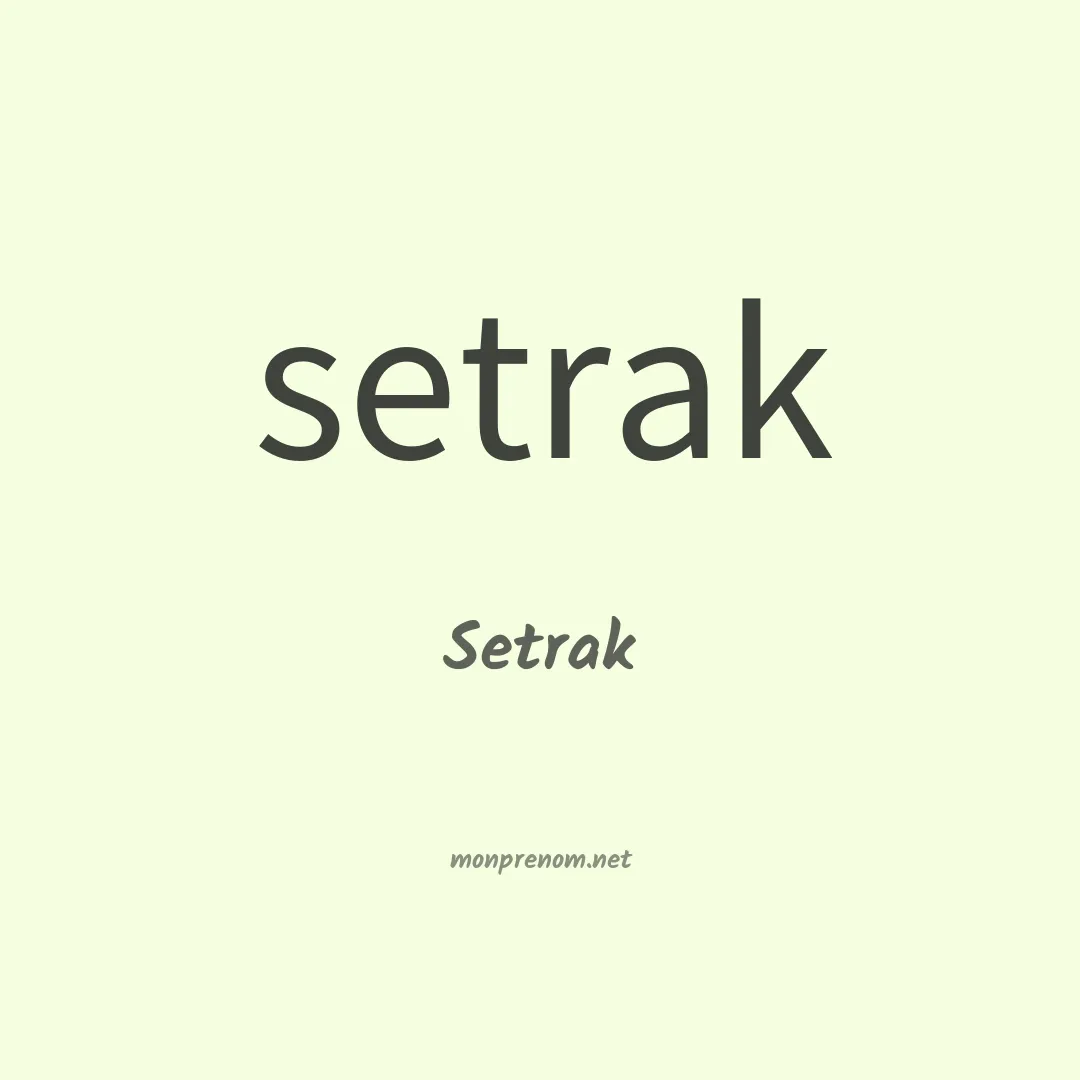 Setrak en chinois