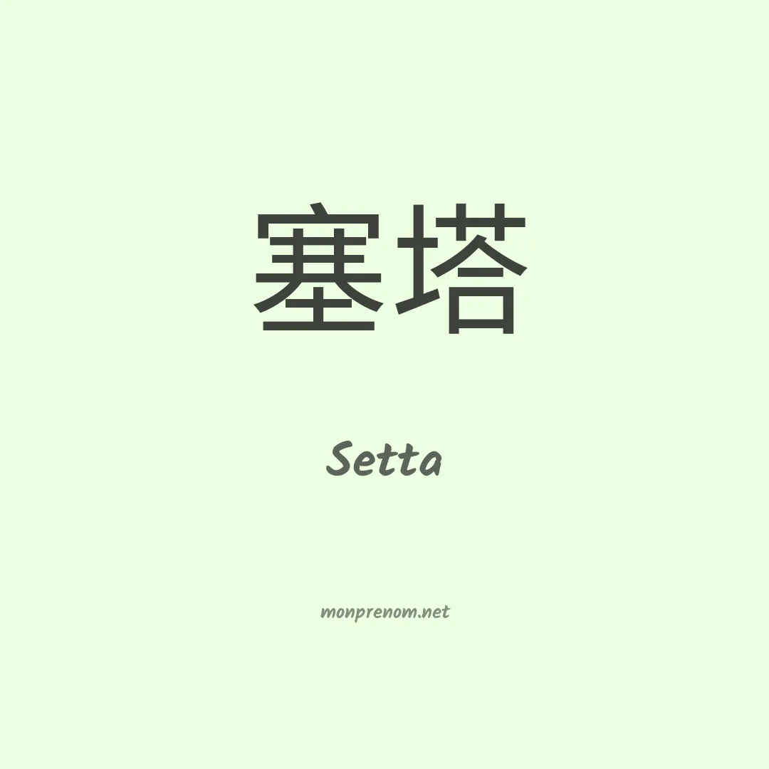 Setta en chinois