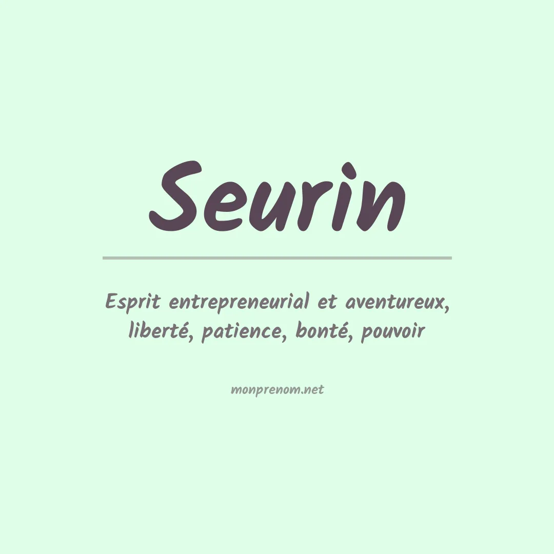 Signification du prénom Seurin
