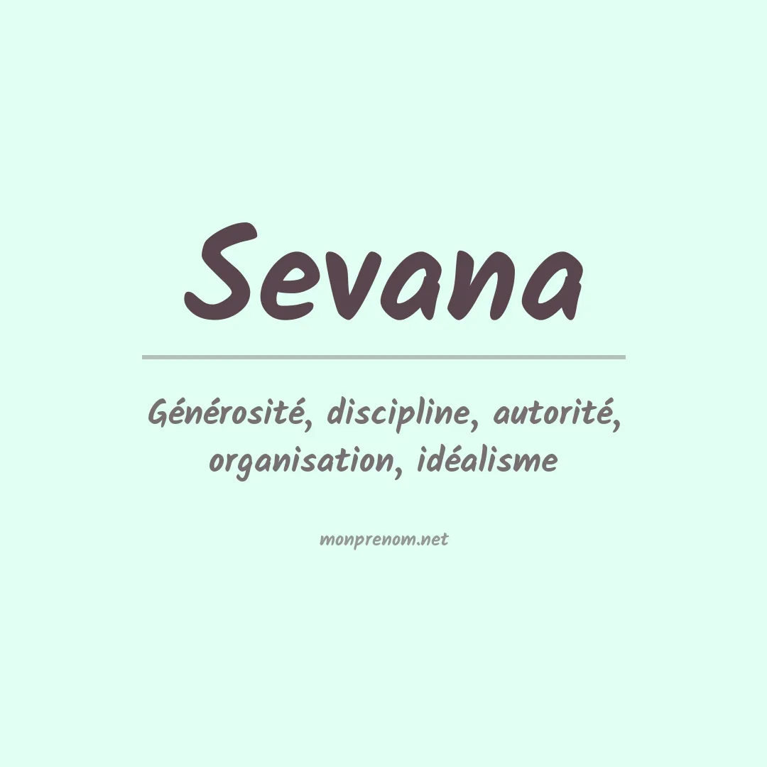 Signification du prénom Sevana