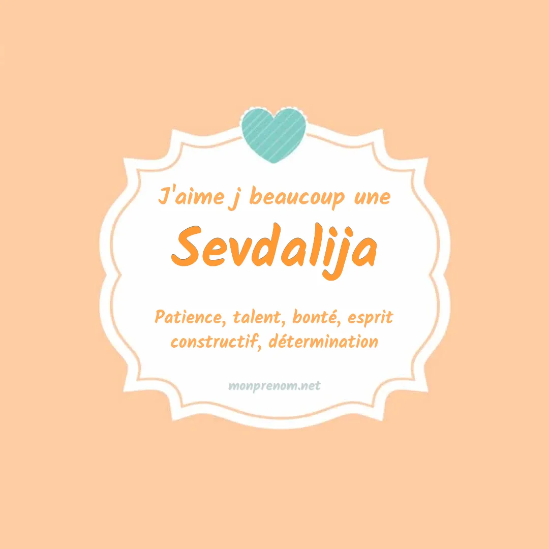 J'aime beaucoup Sevdalija