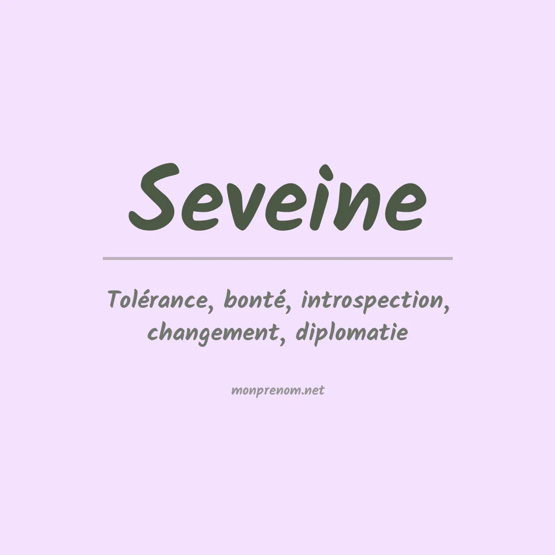Signification du prénom Seveine