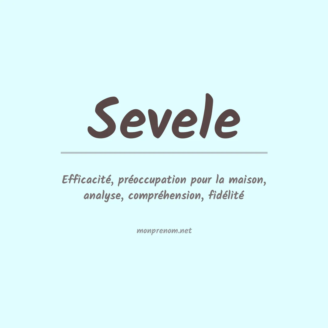 Signification du prénom Sevele