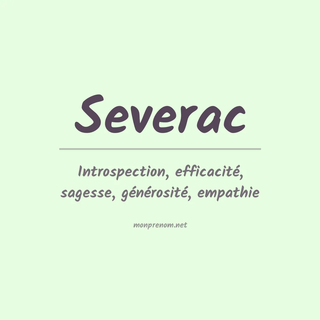 Signification du prénom Severac