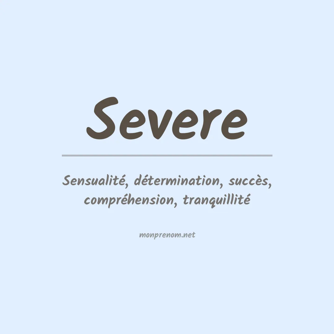 Prénom Severe