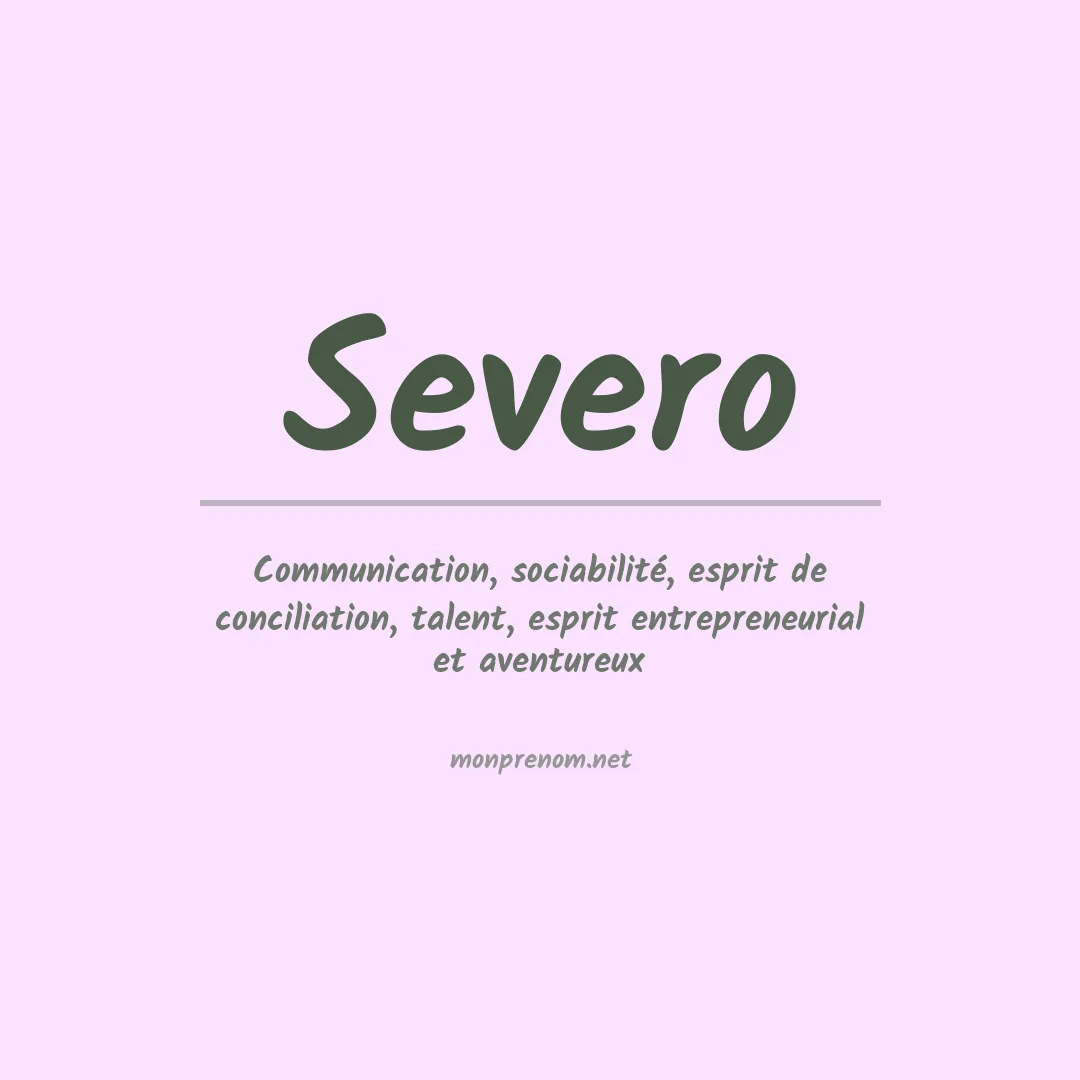 Prénom Severo