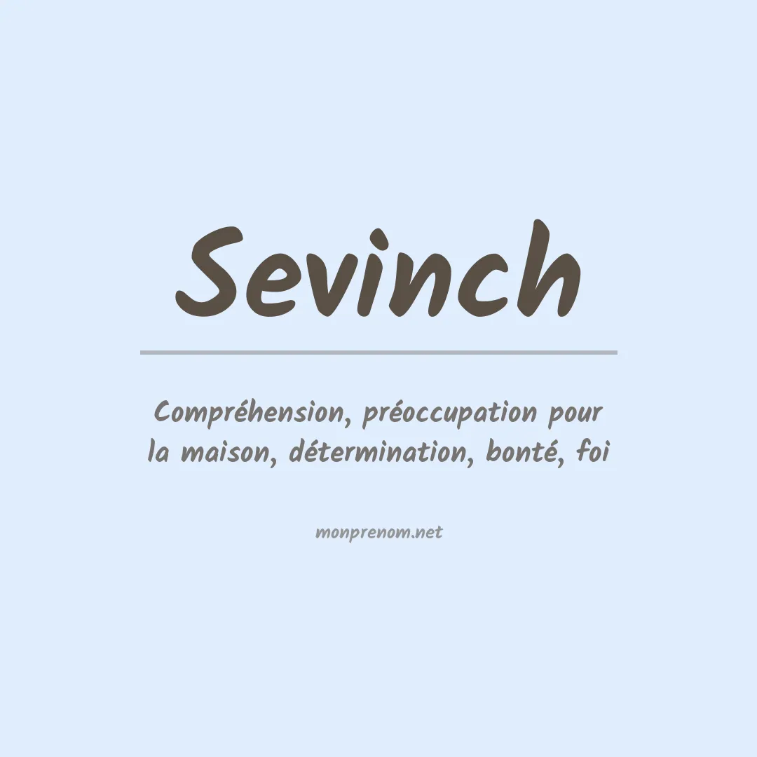 Signification du prénom Sevinch