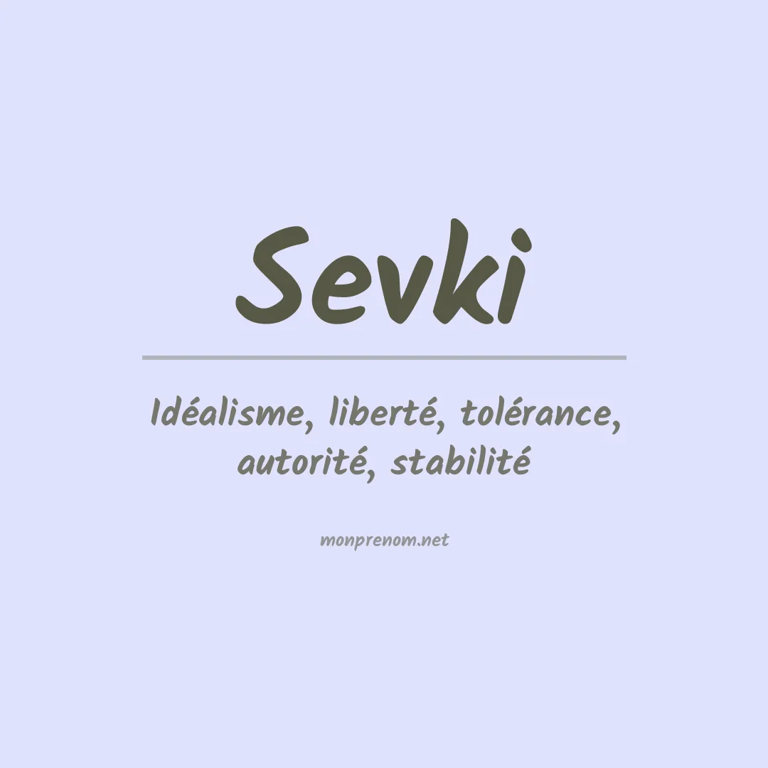 Prénom Sevki