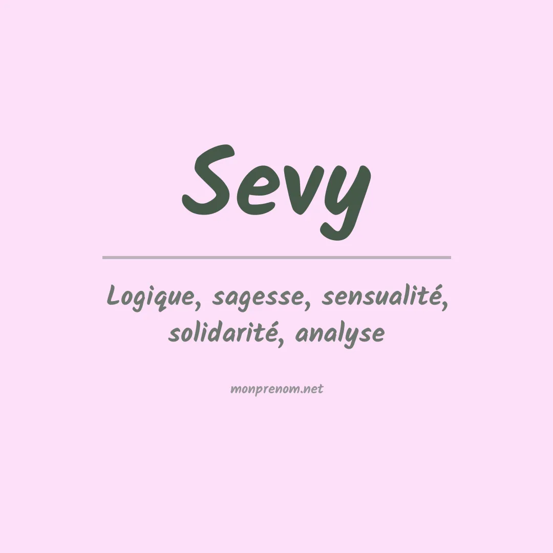 Prénom Sevy