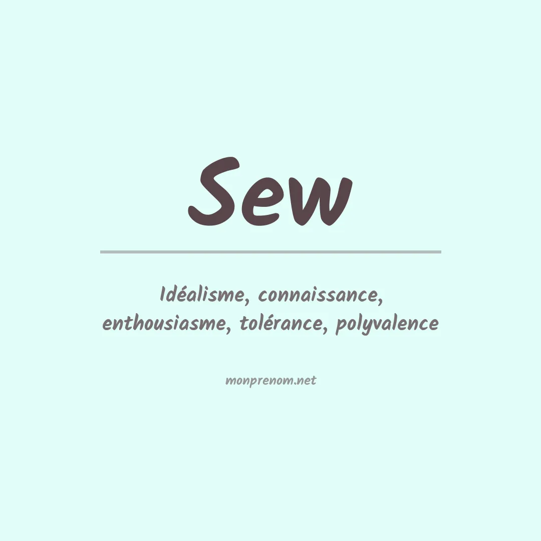 Signification du prénom Sew