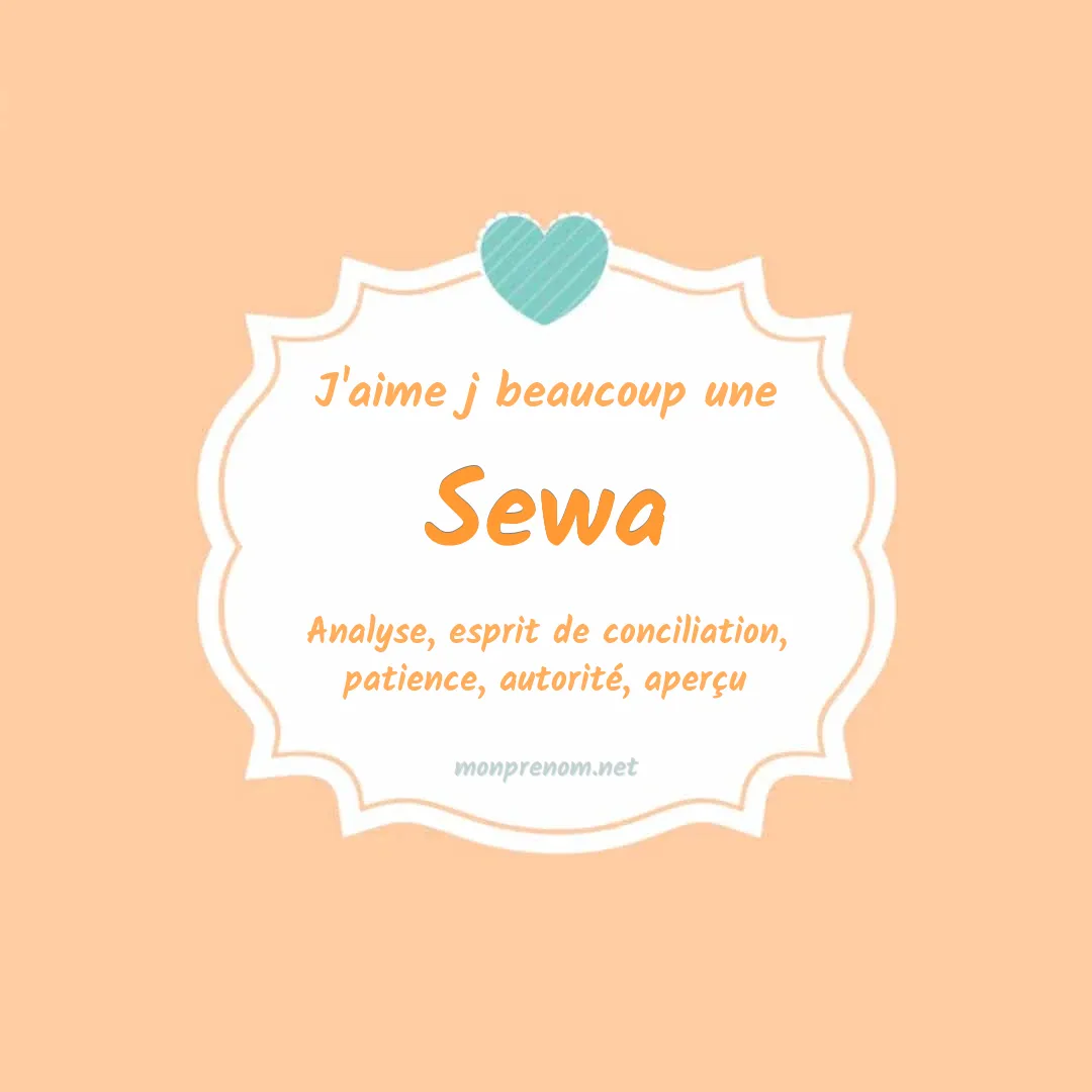 J'aime beaucoup Sewa