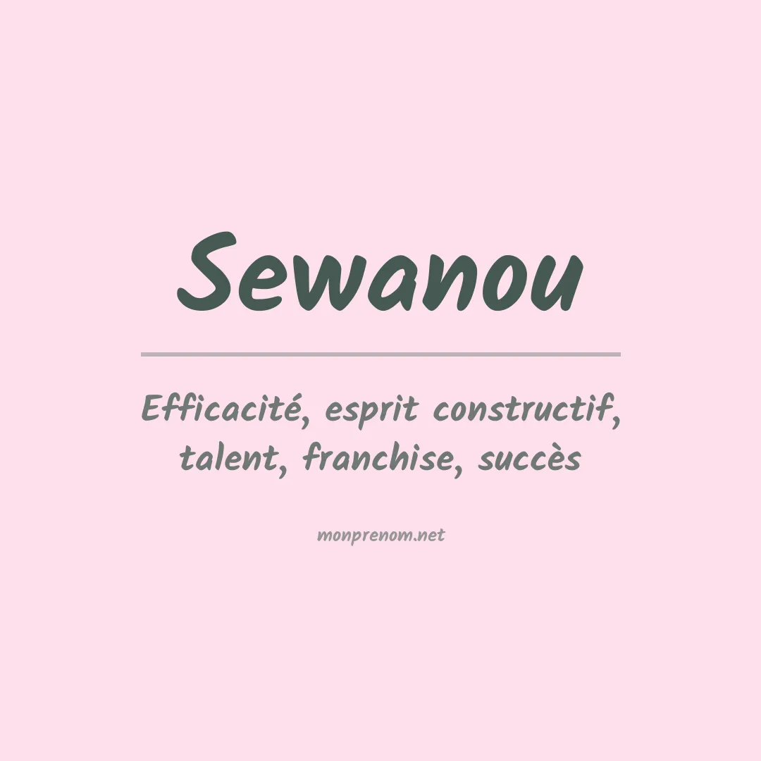 Signification du prénom Sewanou