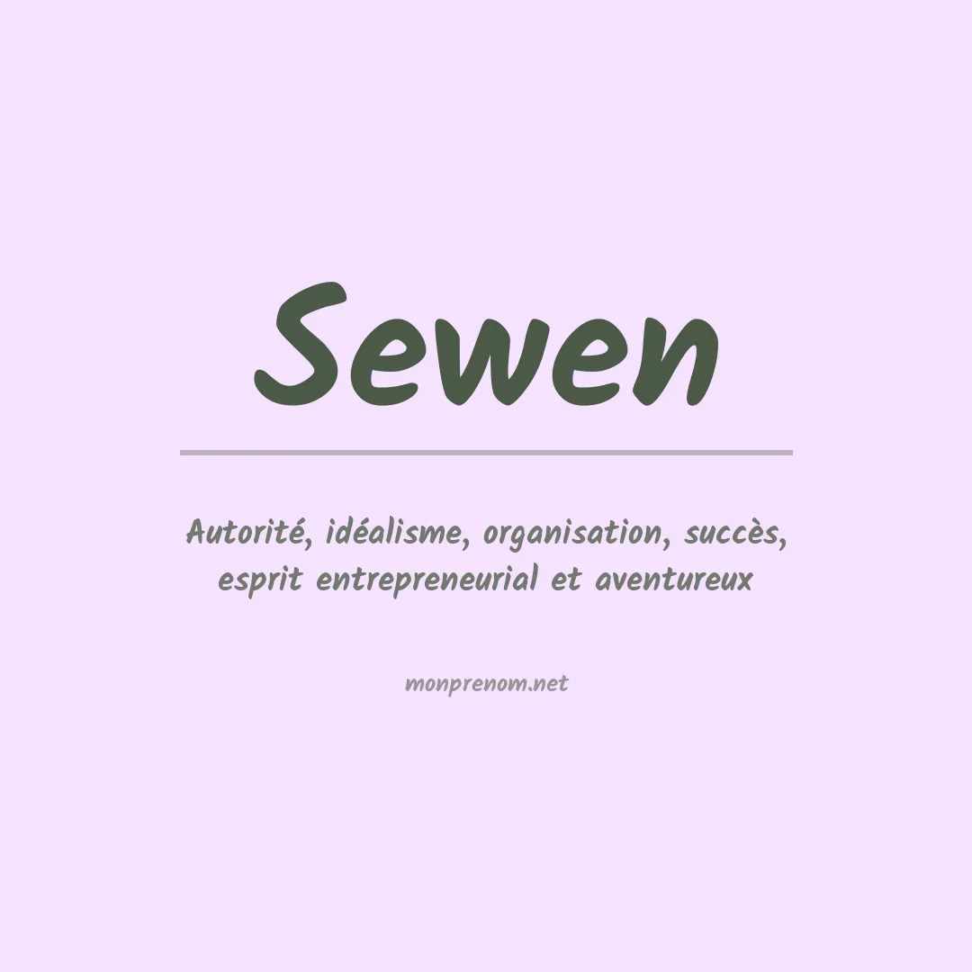 Signification du prénom Sewen