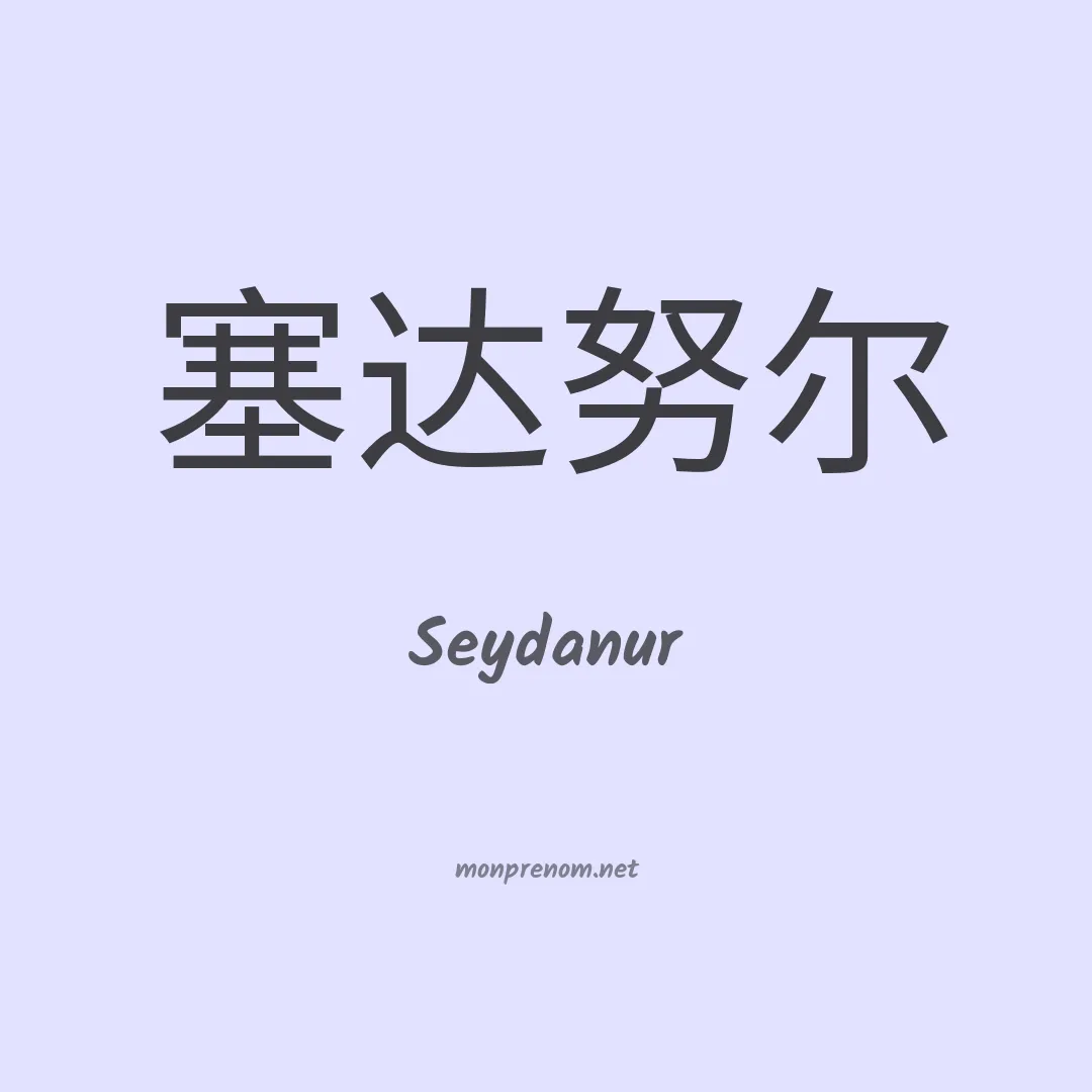 Seydanur en chinois