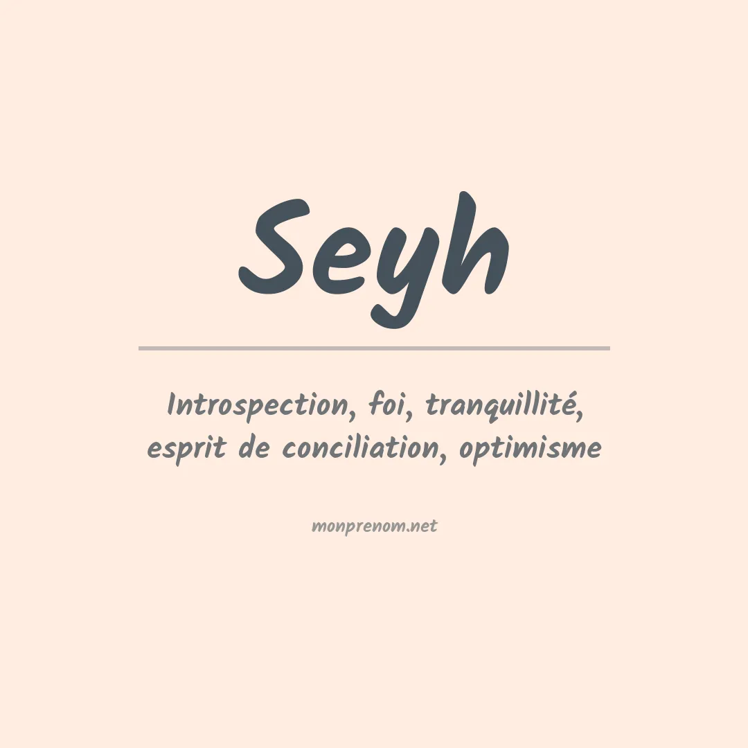 Prénom Seyh