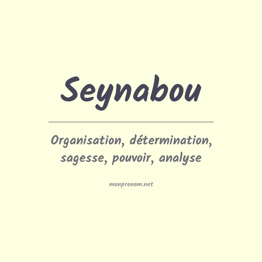 Prénom Seynabou