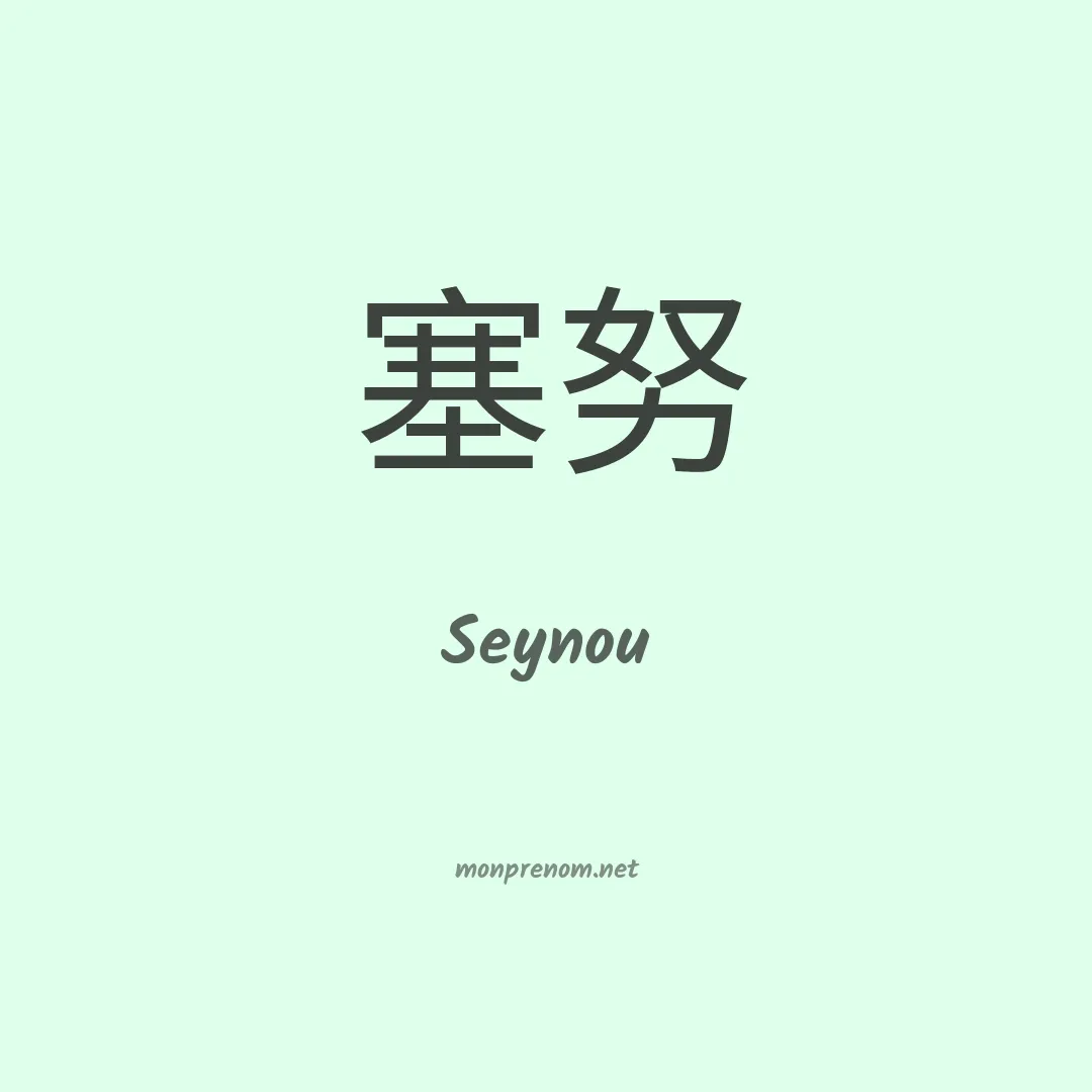 Seynou en chinois