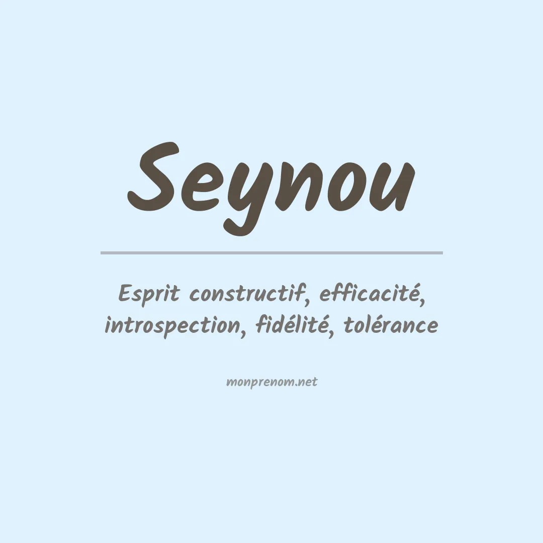 Signification du prénom Seynou