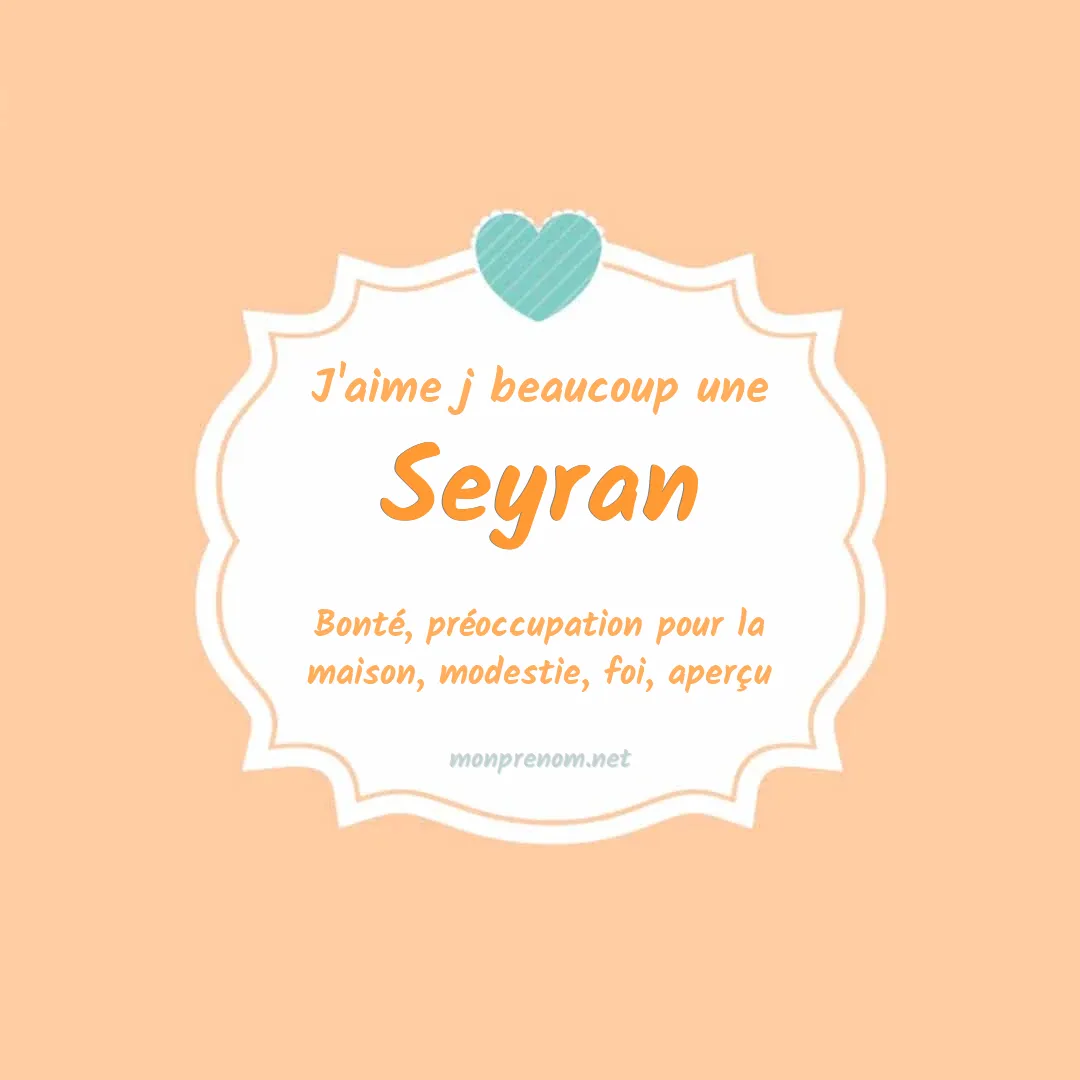 J'aime beaucoup Seyran