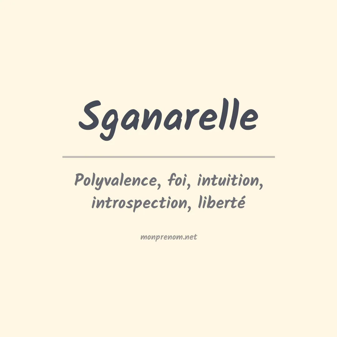 Signification du prénom Sganarelle