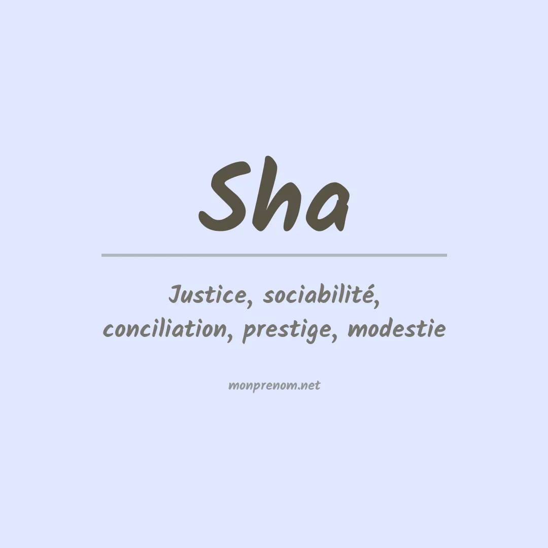 Prénom Sha
