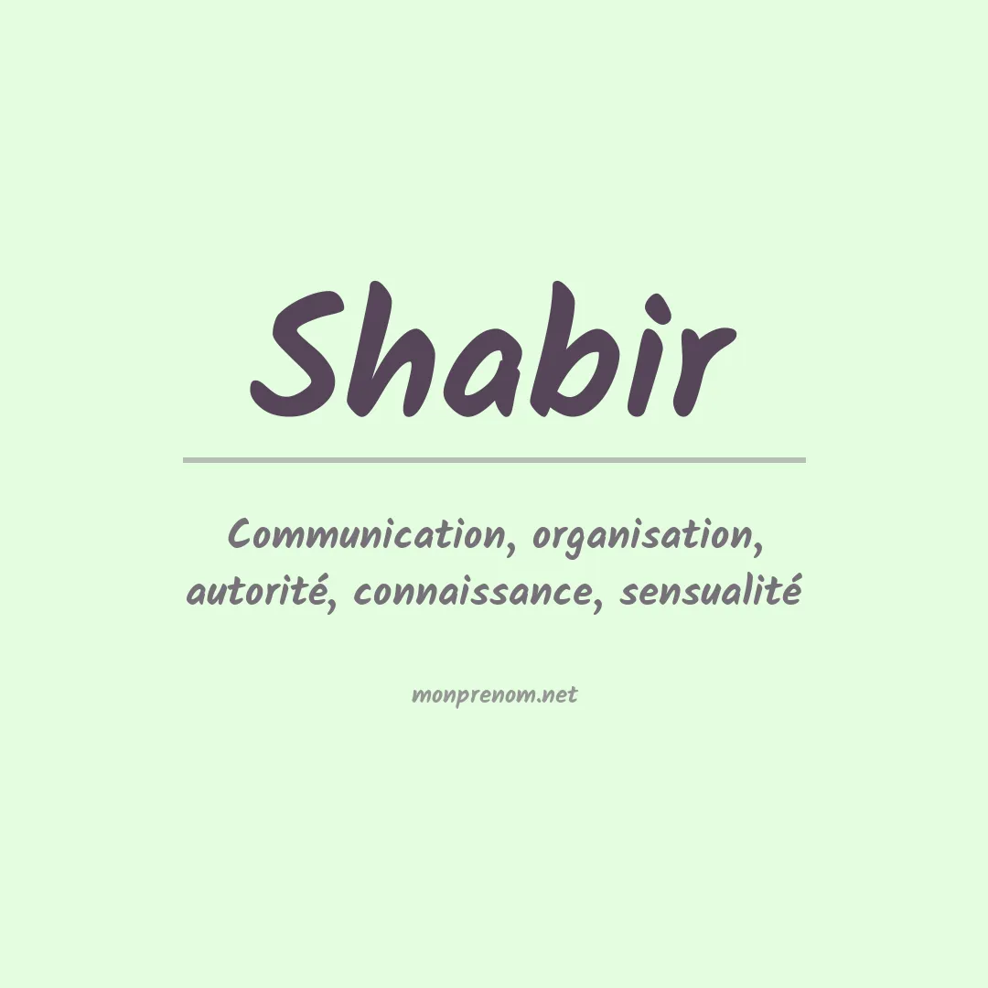 Prénom Shabir