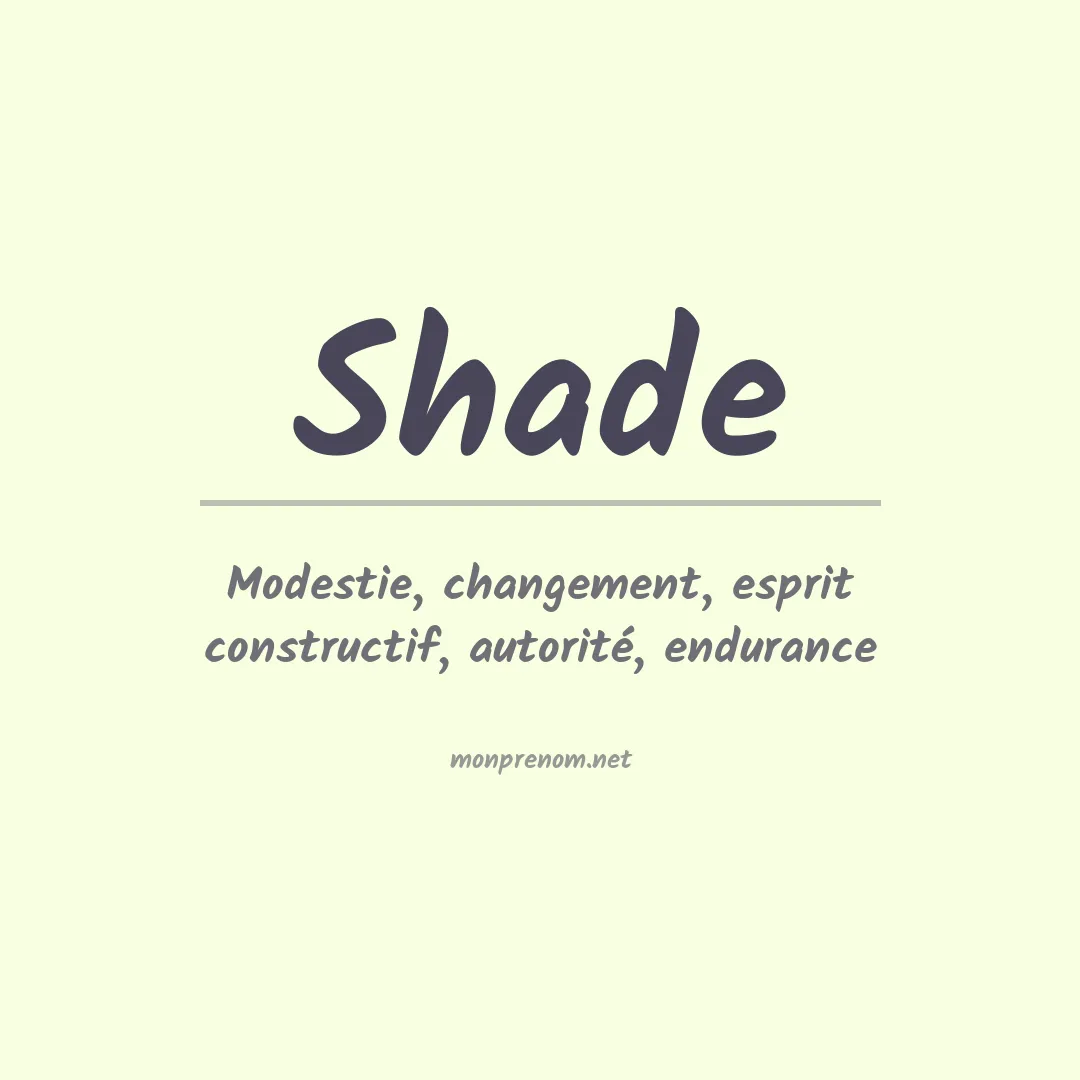 Prénom Shade