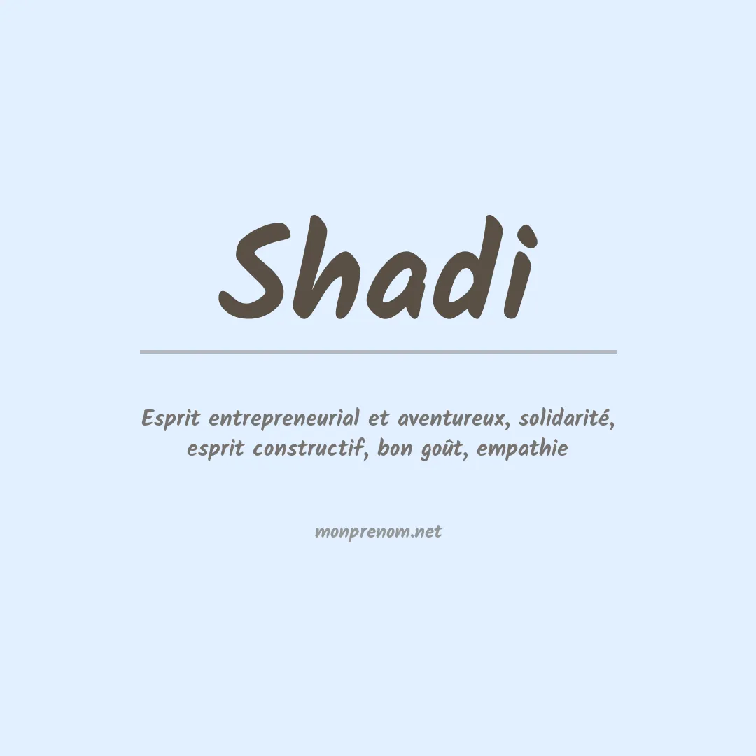 Prénom Shadi